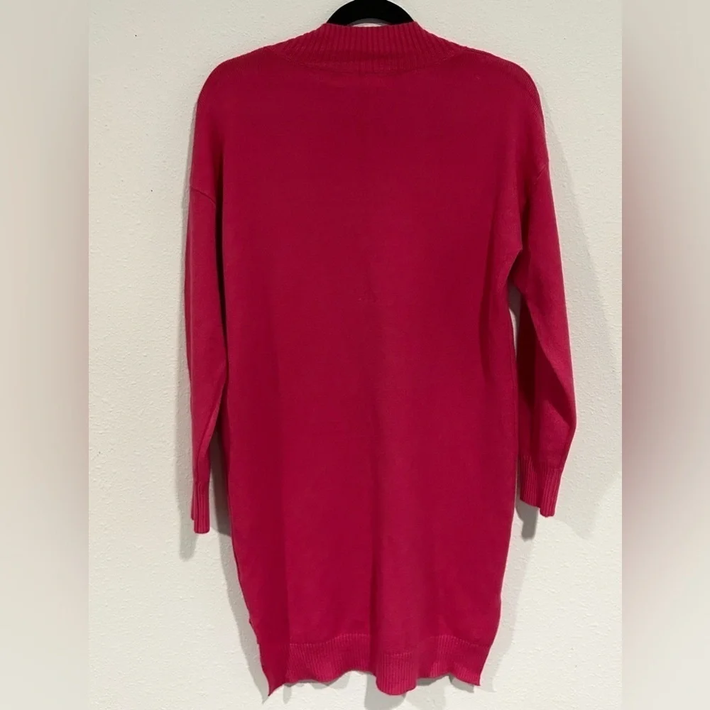 Z Studio Long Pink Sweater Dress One Size - Picture 3 of 4